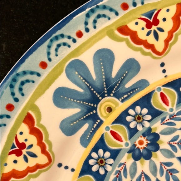 Pier 1 Mediterranean Vista Mosaic Floral Dinner Plates - Set of 2 - Picture 6 of 8